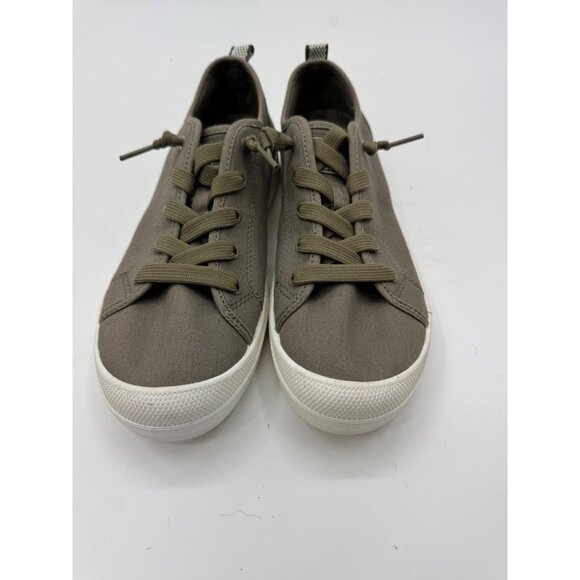 Skechers BOBS Beyond Canvas Slip on Memory Foam Sneakers Olive Green  Casual Sho - Picture 4 of 12